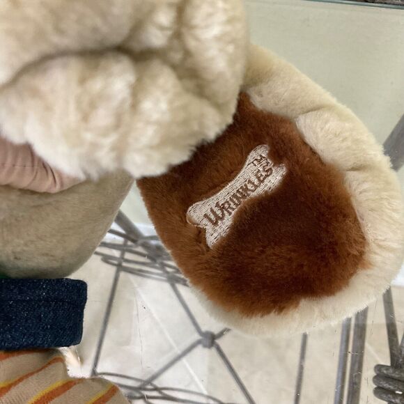 Vintage 1981 Ganz  WRINKLES Plush Puppet Dog w outfit & name tag - Picture 3 of 7
